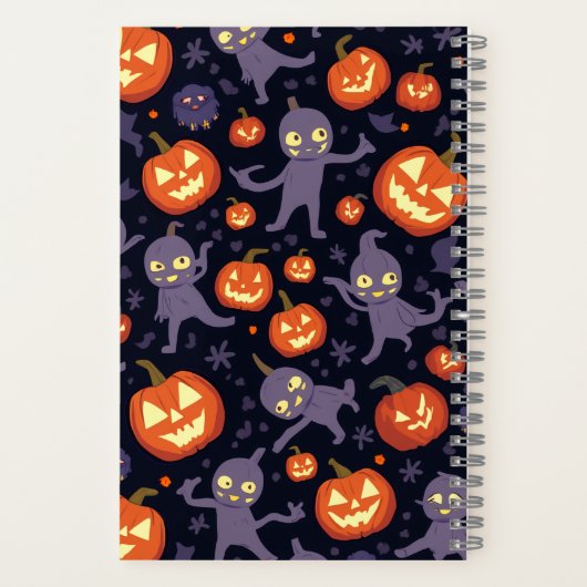 Halloween Pattern Square Note Notitieboek (Achterkant)