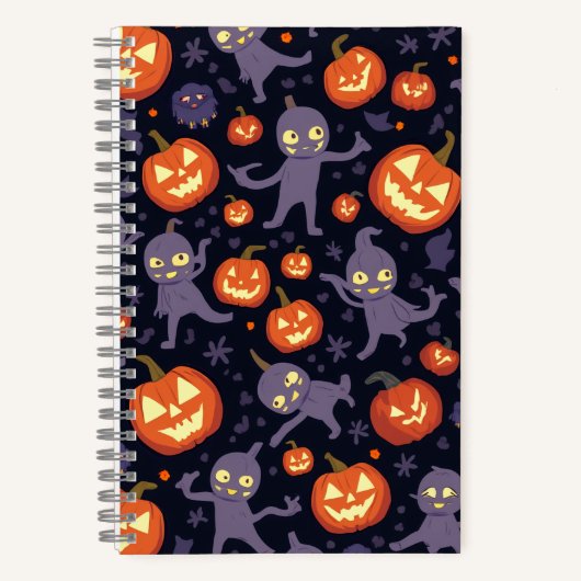 Halloween Pattern Square Note Notitieboek (Voorkant)