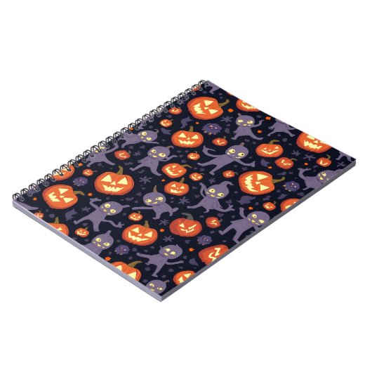 Halloween Pattern Square Note Notitieboek (Linkerzijde)
