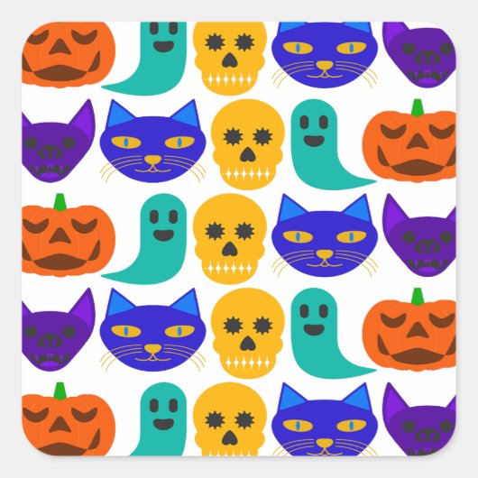 Halloween Pattern Sticker (Voorkant)