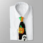 Halloween Pattern Stropdas (Gebonden)