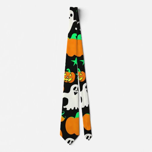 Halloween Pattern Stropdas (Voorkant)