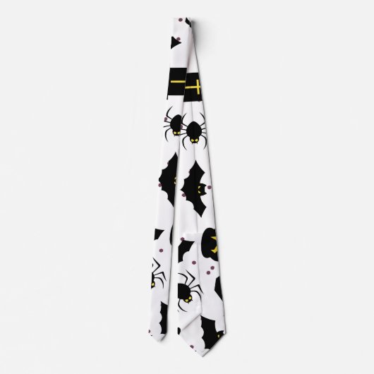 Halloween Pattern Stropdas (Achterkant)