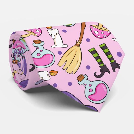 Halloween Pattern Stropdas (Opgerold)