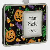 HALLOWEEN PATTERN VERZILVERD KADER ORNAMENT (Rechts)