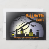 Halloween paysage urbain adulte Fête Invitation (Devant)
