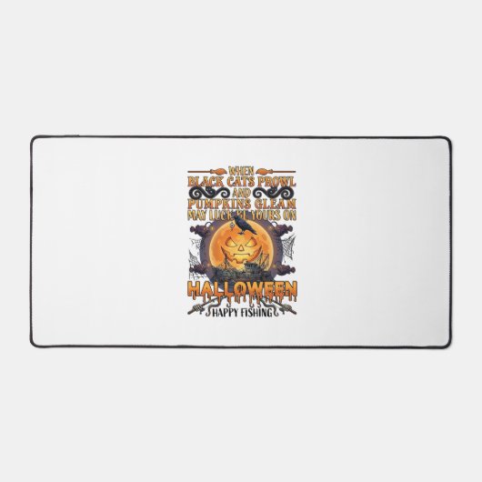 Halloween Pêche Heureuse Chats Noirs Citrouilles C (Recto)