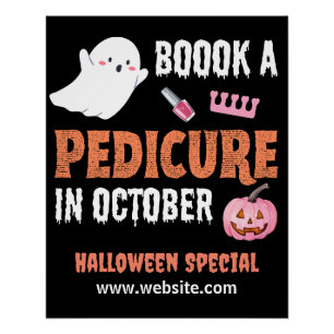 Halloween Pedicure Speciaal Glanzend Poster Perfect Poster