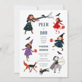 Halloween Peek a Boo Cute Baby shower Invitation (Devant)