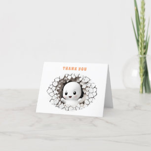 Halloween Peeking Boo Baby shower Carte de remerci