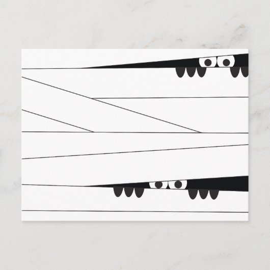 Halloween Peeking Mummy Briefkaart (Voorkant)