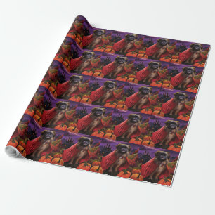 Halloween Pekingees Vampier Pompoenen Griezelen Cadeaupapier