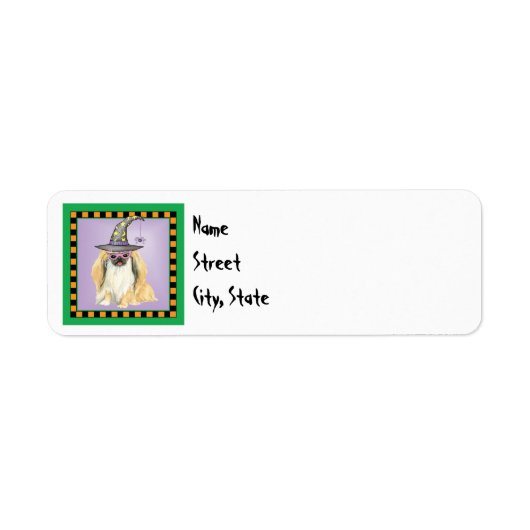 Halloween Pekingese Label (Voorkant)