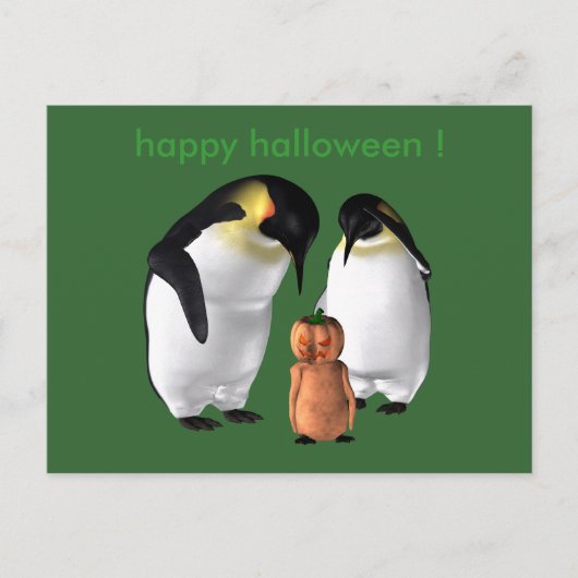 Halloween Penguin Briefkaart (Voorkant)