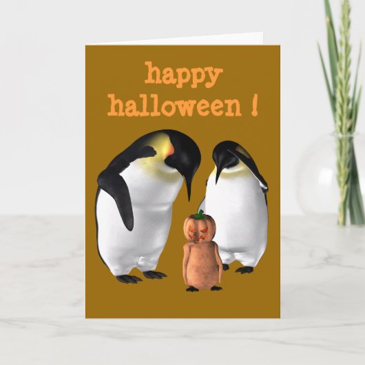 Halloween Penguin Kaart (Voorkant)