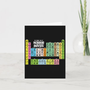 Halloween Periodiek Tabel van Horror Films Chemist Kaart