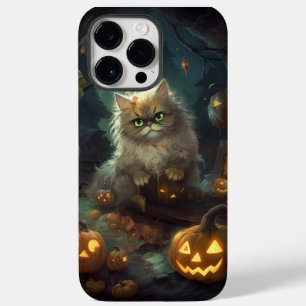 Halloween Persian Kat met pompoenen eng Case-Mate iPhone 14 Pro Max Hoesje
