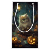 Halloween Persian Kat met pompoenen eng Klein Cadeauzakje (Voorkant)