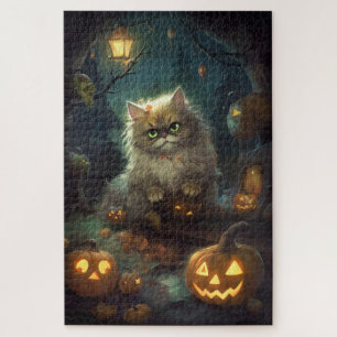 Halloween Persian Kat met pompoenen eng Legpuzzel