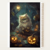 Halloween Persian Kat met pompoenen eng Planner (Achterkant)