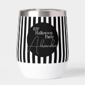 Halloween personnalisé RIP Rayure noire et blanche (Arrière)