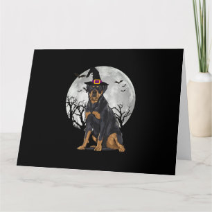 Halloween Pet met schuine rottweiler Kaart