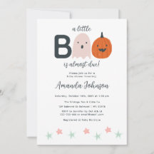 Halloween Petit Boo Baby Girl Douche Invitation