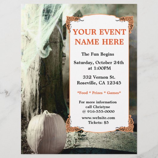 Halloween Photo Elegant Party Event Flyer (Voorkant)