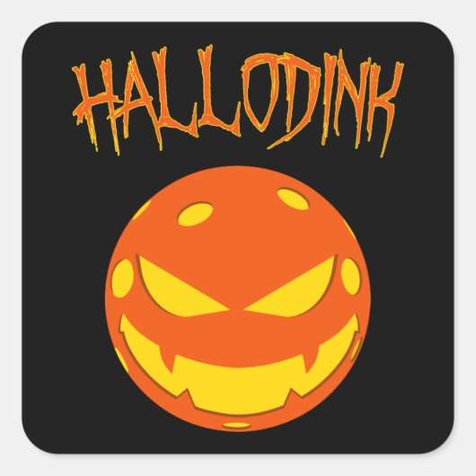 Halloween - Pickleball Halloween Vierkante Sticker (Voorkant)