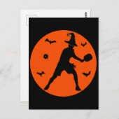 Halloween Pickleball Player Briefkaart (Voorkant / Achterkant)