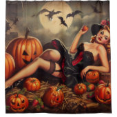  Halloween Pin Up Douchegordijn (Voorkant)
