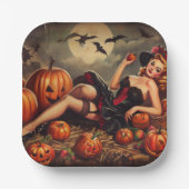  Halloween Pin Up Papieren Bordje (Voorkant)