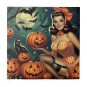  Halloween Pin Up Tegeltje (Voorkant)