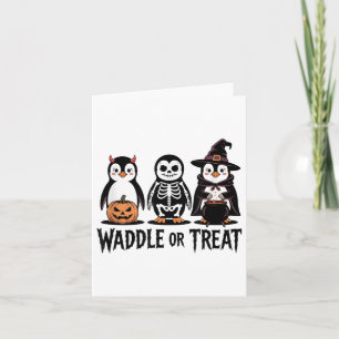 Halloween Pinguïn Trick Of Waddle Spooky _ Kaart