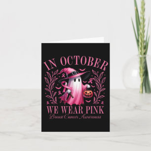 Halloween Pink Ghost In oktober Draag we Pink Brea Kaart
