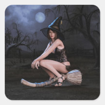 Halloween Pinup Meisje in Moonlight