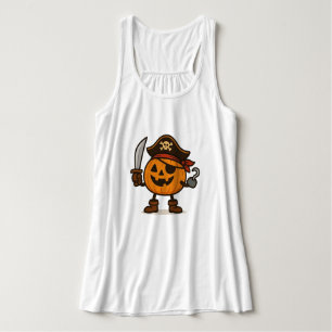 Halloween piraat Jack-o-Lantern Tanktop