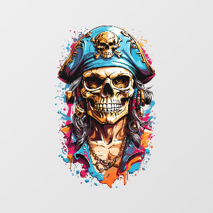 Halloween piraat schedel raamsticker