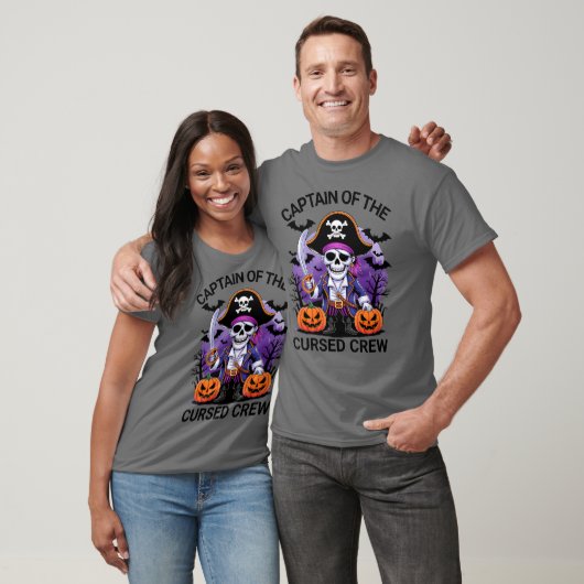 Halloween Pirate Captain of the Cursed Crew T-shirt (Unisex)