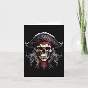 Halloween Pirate Skull Kaart