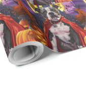 Halloween Pitbull Vampire Pumpkins eng Cadeaupapier (Rol Hoek)