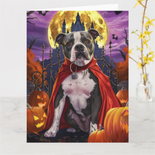 Halloween Pitbull Vampire Pumpkins eng Kaart