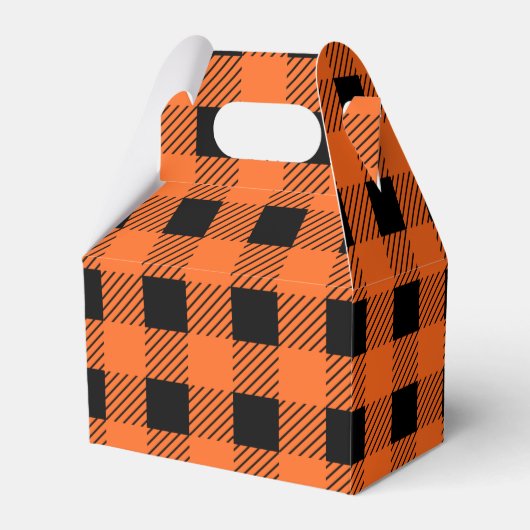 Halloween Plaid Favor Box Bedankdoosjes (Voorkant Zijde)