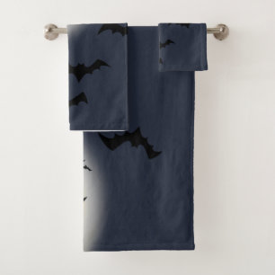 Halloween pleine lune avec chauves-souris