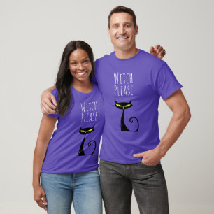 Halloween plezier kat heks Alsjeblieft T-shirt