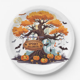  Halloween plezier Papieren Bordje