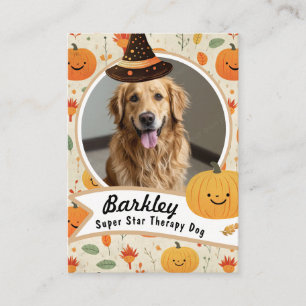 Halloween Plezier Pompoenen Therapie Dier Ruilkaar Visitekaartje