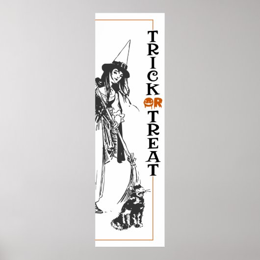 Halloween plezier | Trick or treat van heek en kat Poster (Voorkant)