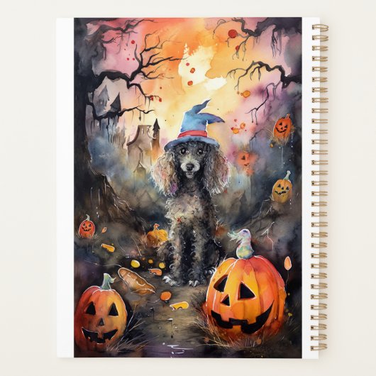 Halloween poel met pompoenen eng planner (Achterkant)