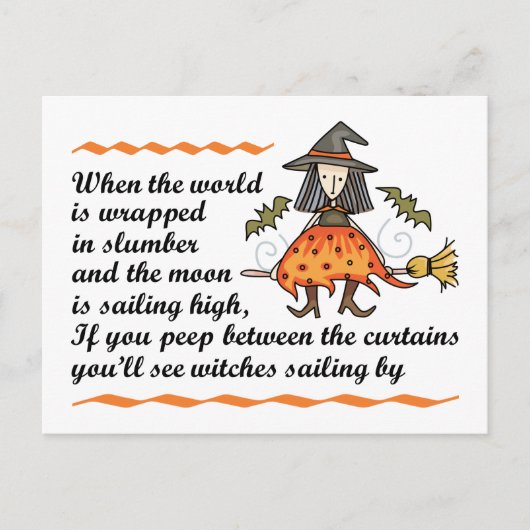 Halloween Poem Briefkaart (Voorkant)